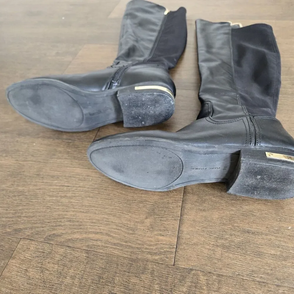 Marc Fisher Knee Black Boot Womens Size 9